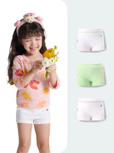 FREE FIT-Girl's Cotton Boxer Briefs 4-Pack Solid Color Underwear(Red+White+Green)