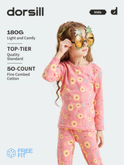 FREE FIT-Girl 180g/㎡ Multi-Scene Pajamas Set 10-20℃(Little Daisy)