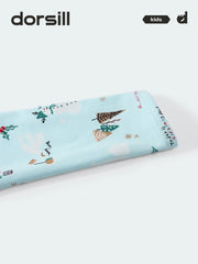 WARM FIT-Boy's 280g/㎡ Brushed Thermal Underwear Set for 5-15℃(Blue Christmas)