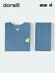 FREE FIT-Boy 180g/㎡ Multi-Scene Pajamas Set 10-20℃(Lake Blue)