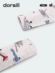 FREE FIT-Boy 180g/㎡ Multi-Scene Pajamas Set 10-20℃(Gray Airplane)