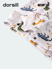 Sous-vêtements thermiques Dorsill pour garçon 3-14 ans Gris Dinosaure Slim Ensemble de couche de base pour enfants Caleçon long pour enfants