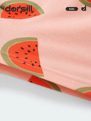 FREE FIT-Girl's Cotton Boxer Briefs 4-Pack Underwear(Watermelon & Dragon Fruit)