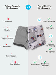 FREE FIT-Kids Cotton Boxer Briefs Multi-Pack Underwear