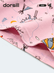 Комплект нижнего белья для девочек Dorsill Children с длинными рукавами, комплект термобелья Purple Balloon, детский комплект нижнего белья из хлопка для детей 3-14 лет