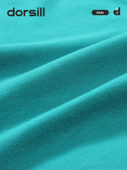 WARM FIT-Boy's 280g/㎡ Brushed Thermal Underwear Set for 5-15℃(Green Bear + Striped Pants)