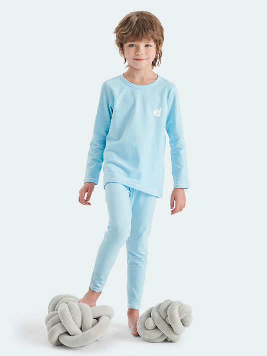 FREE FIT-Boy 180g Multi-Scene Pajamas Set 10-20℃(Light Blue)