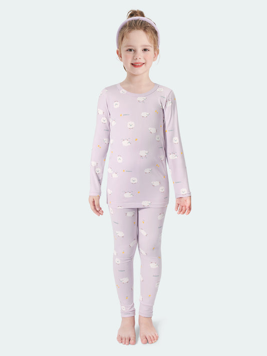 FREE FIT-Girl 180g Multi-Scene Pajamas Set 10-20℃（Purple Sheep）