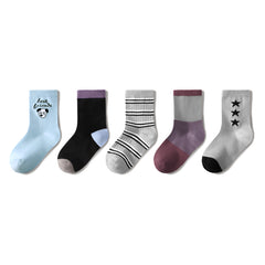 Kids 5-Pack Cotton Crew Socks