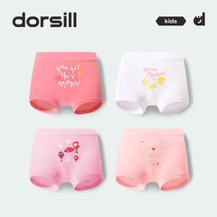 Girl 4-Packs Cotton Underwear Boxer Briefs