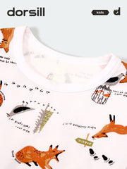 FREE FIT-Boy 180g/㎡ Multi-Scene Pajamas Set 10-20℃(White Fox)