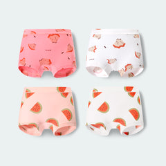 Girl 4-Packs Cotton Underwear Boxer Briefs