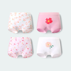 Girl 4-Packs Cotton Underwear Boxer Briefs