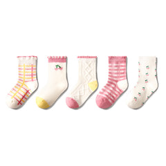 Kids 5-Pack Cotton Crew Socks