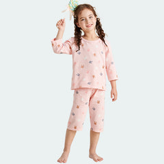 Children Cotton 3/4 Sleeve Loungewear