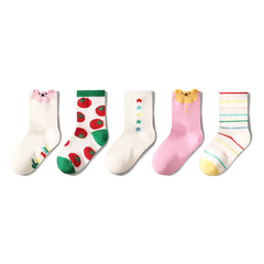 Kids 5-Pack Cotton Crew Socks