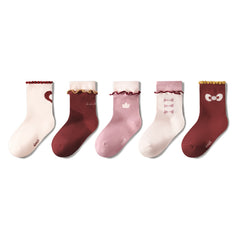 Kids 5-Pack Cotton Crew Socks