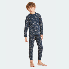 Kids' Fleece-lined Thermal Underwear Set For 3-12Y