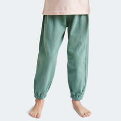 Child Summer Mosquito-proof Cotton Home Pants Pure color