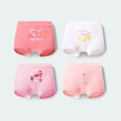 Girl 4-Packs Cotton Underwear Boxer Briefs