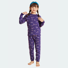 Kids' Fleece-lined Thermal Underwear Set For 3-12Y