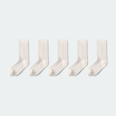 Men Solid Color Crew Socks 5-pack