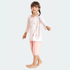 Children 3/4 Sleeved Pajamas Lenzing Modal +Lycra Fabric 