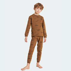 Kids' Fleece-lined Thermal Underwear Set For 3-12Y