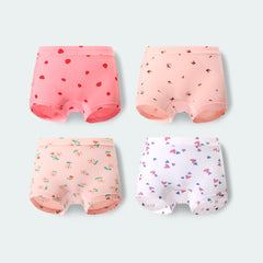 Girl 4-Packs Cotton Underwear Boxer Briefs